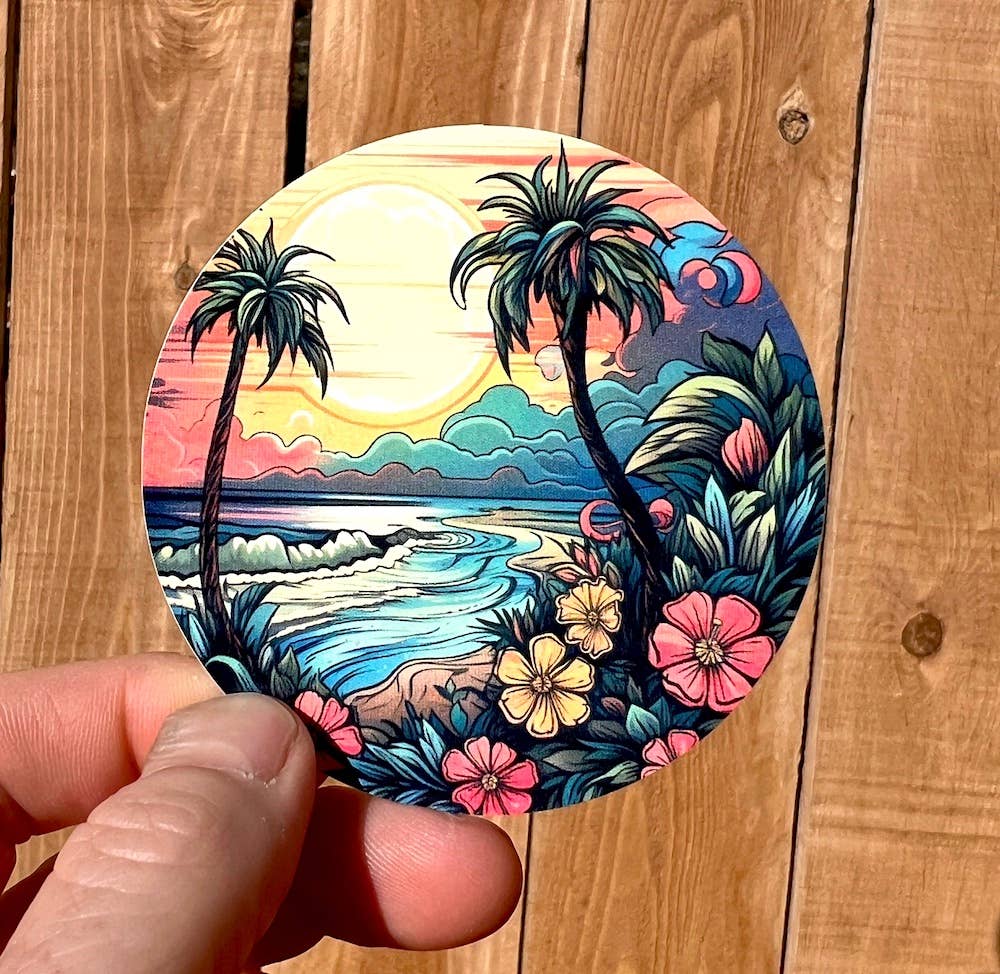 Sticker Art - Wholesale Sticker - Tropical Beach Sticker2