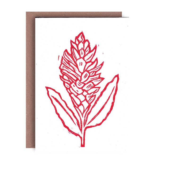 Lione & Sheikh - Wholesale Everyday greeting card - Pack Of 3 Lino Printed Flower Cards2