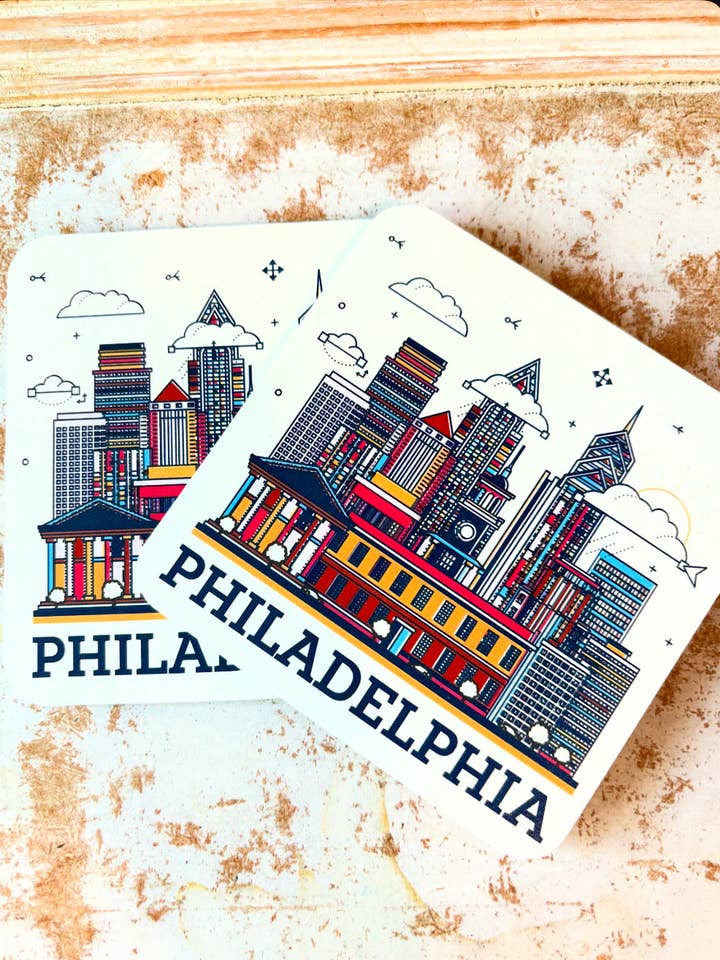 Philadelphia Skyline Coaster for wholesale by Serendipity