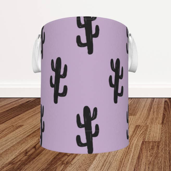 Purple Cactus Foldable Laundry Basket for wholesale by The Sassy Heifer