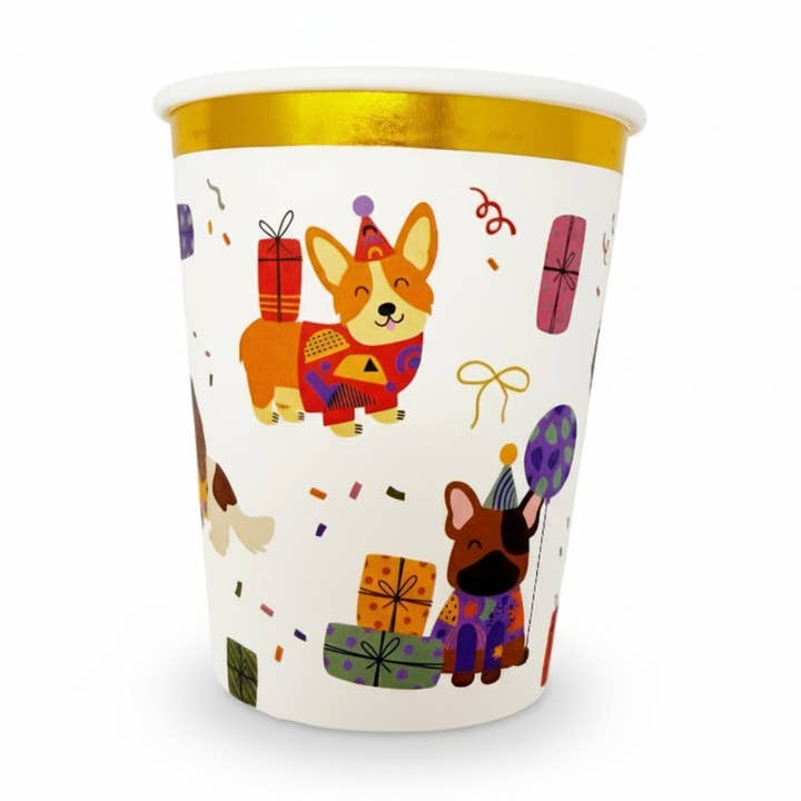 Dogs Coquette Paper Cups 9oz (8 Pack) for wholesale by Cherrysh Party - the new name for Pooka Party