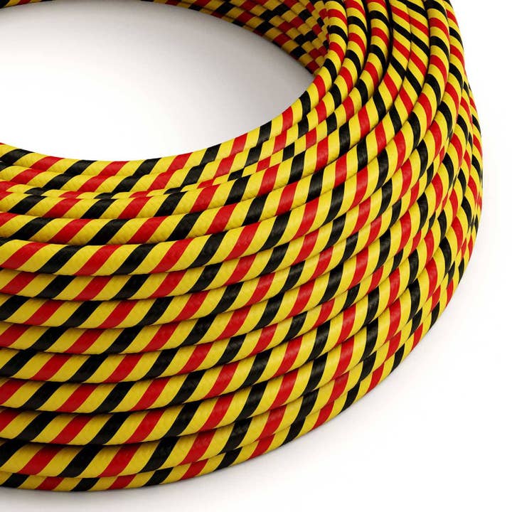 Brussels Vertigo glossy textile cable - L'Originale Creative-Cables for wholesale by LIGHTINUP S.R.L.