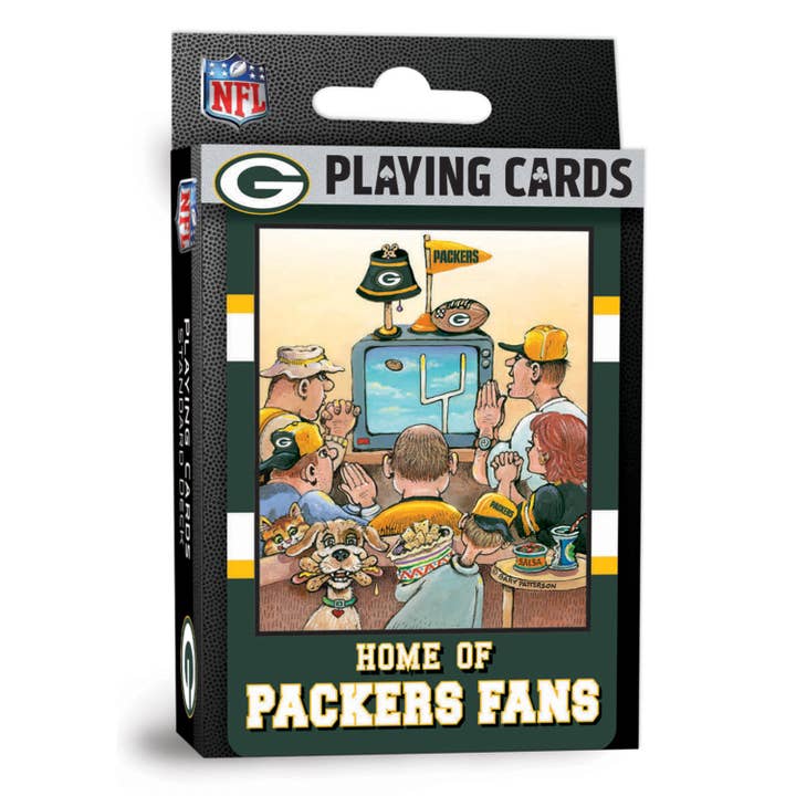 Green Bay Packers Fan Deck Playing Cards - 54 Card Deck for wholesale by Masterpieces Puzzles