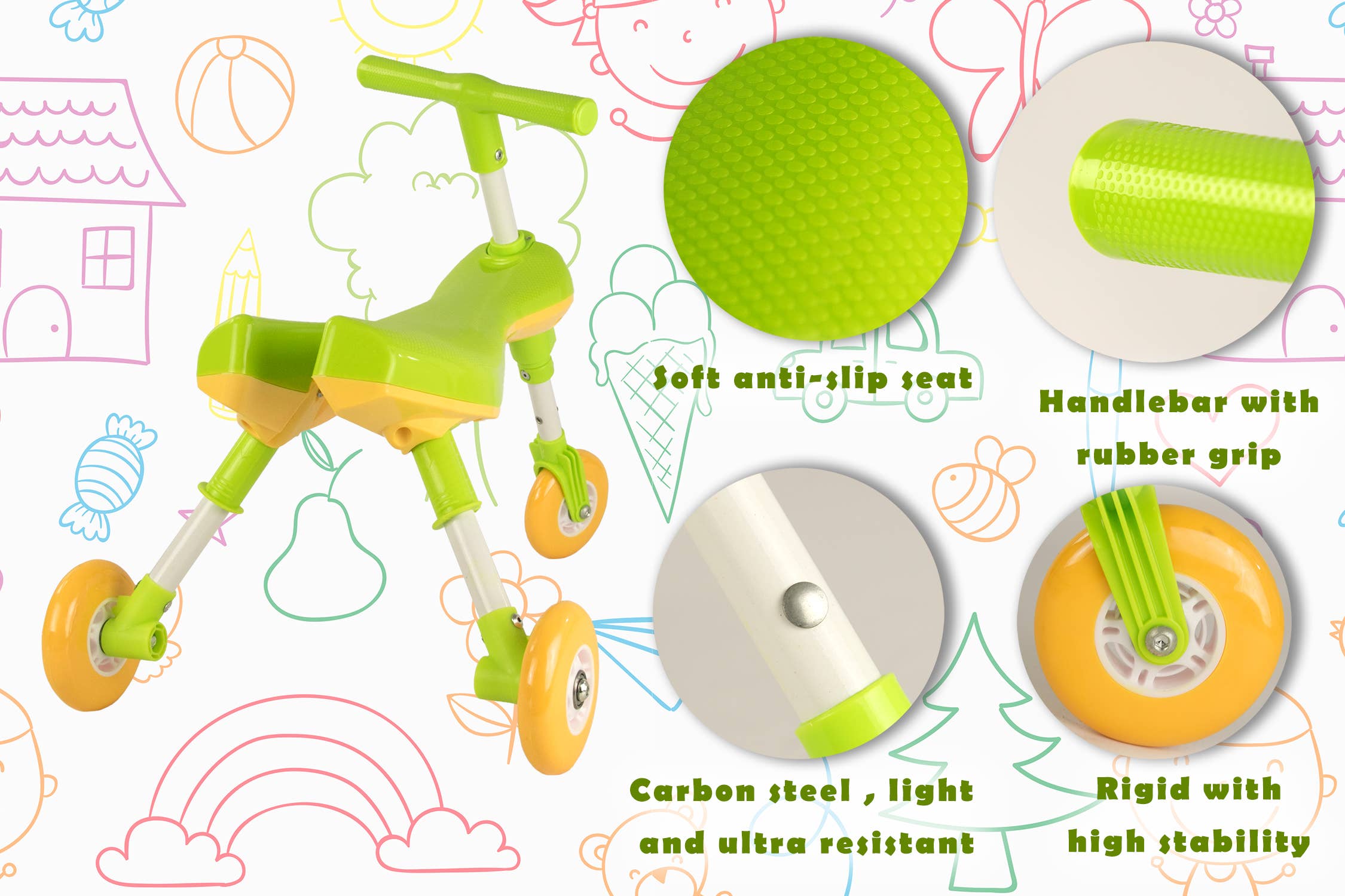 Airel - Wholesale Bike/Scooter - Kids - Airel Tricycle Without Pedals From 1 To 3 Years Old10