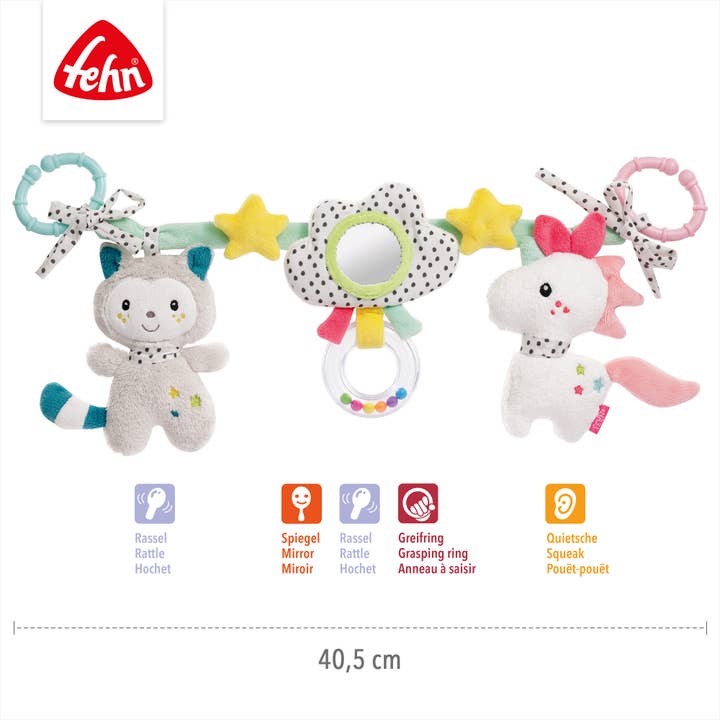 Fehn - Venta al por mayor Juguete móvil para bebé - Cadena para cochecito Aiko & Yuki - cadena móvil para colgar