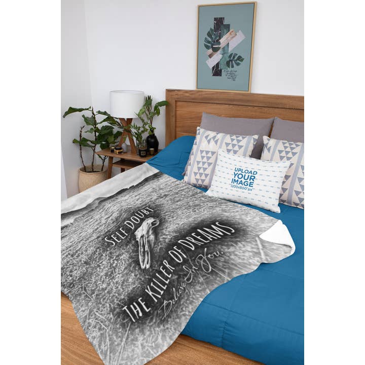 Manta de Afirmação, Manta de Peluche Macio, Manta aconchegante, Manta de Lançamento Macio, Manta Gótica, Manta Gótica, Manta Caveira Macio por atacado de Ambiguous Designs