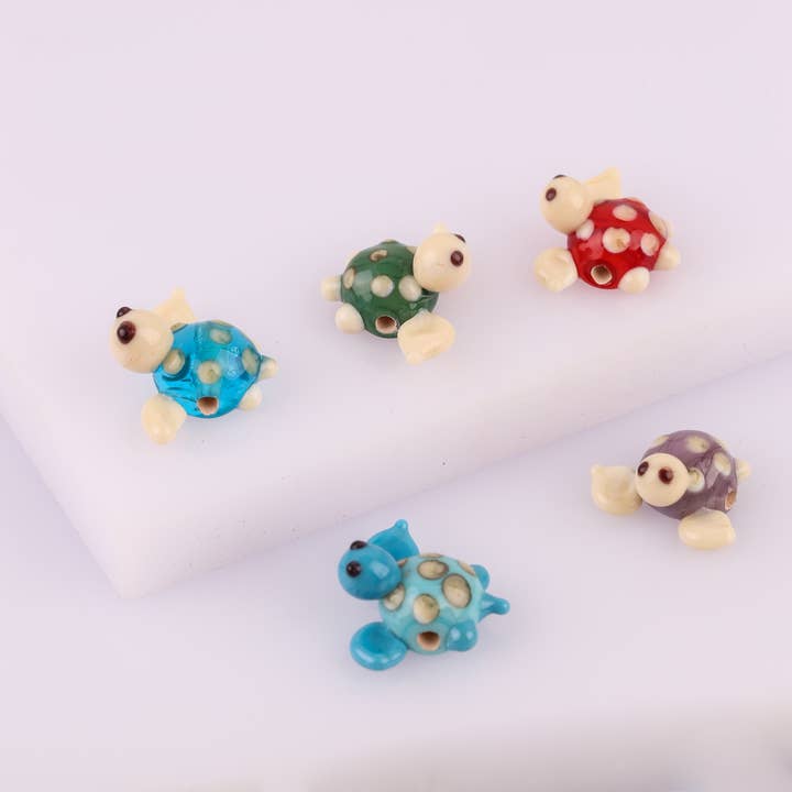 Adamodart - Wholesale Individual Charm/Pendant - Murano Glass DIY Turtle Bead, Lampwork animal bracelet charm5