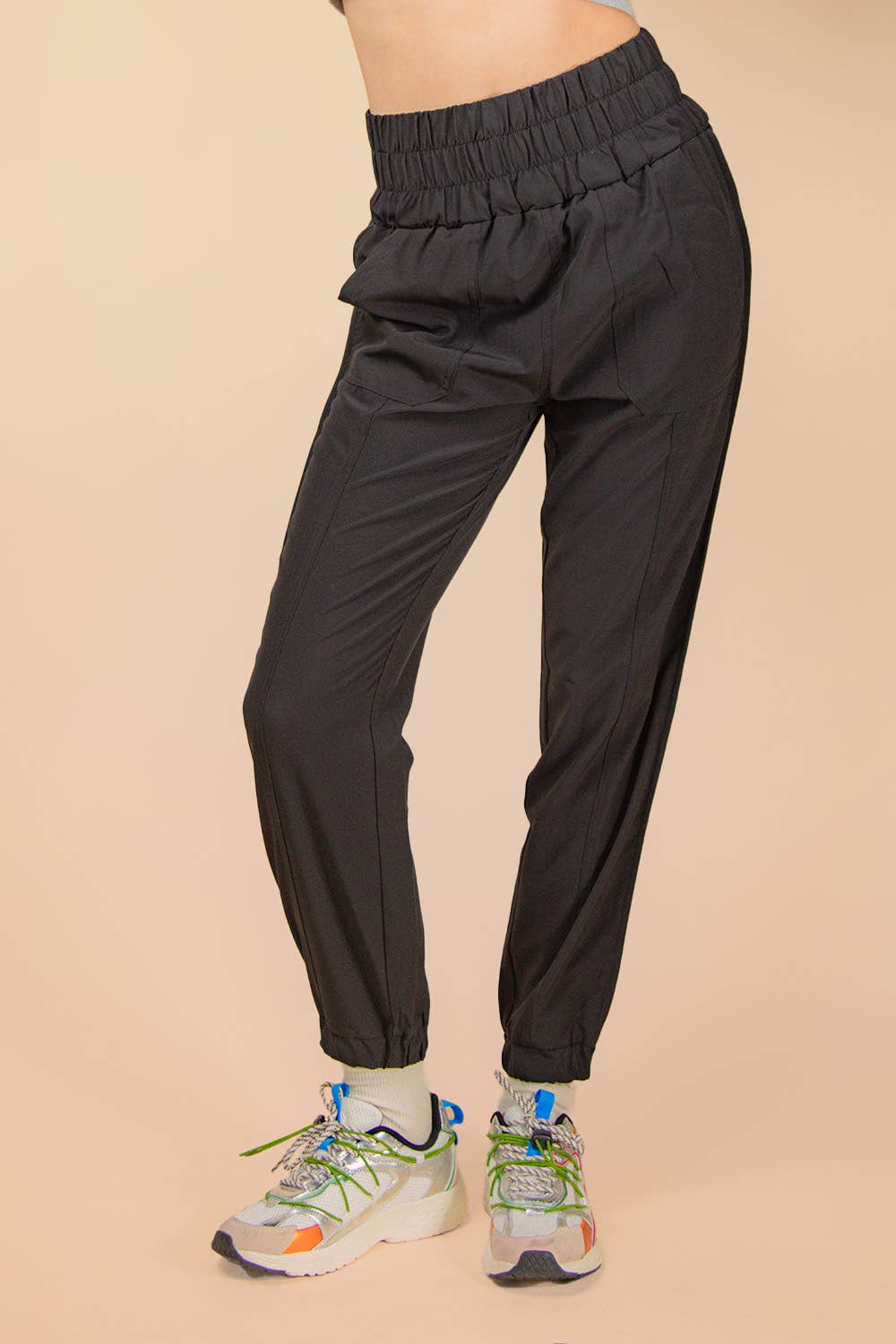 VERY J - Wholesale Athletic Sweatpants/Joggers - Women's - NP70063-Elasticized waist jogger pants5