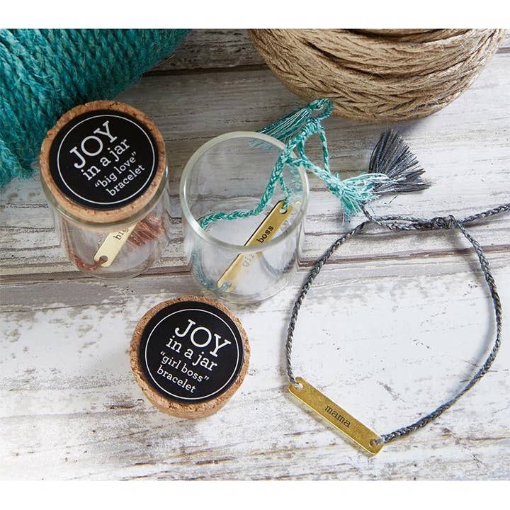 Santa Barbara Design Studio by Creative Brands - Wholesale Woven/Braided Bracelet - Joy In A Jar Bracelet - Girl Boss