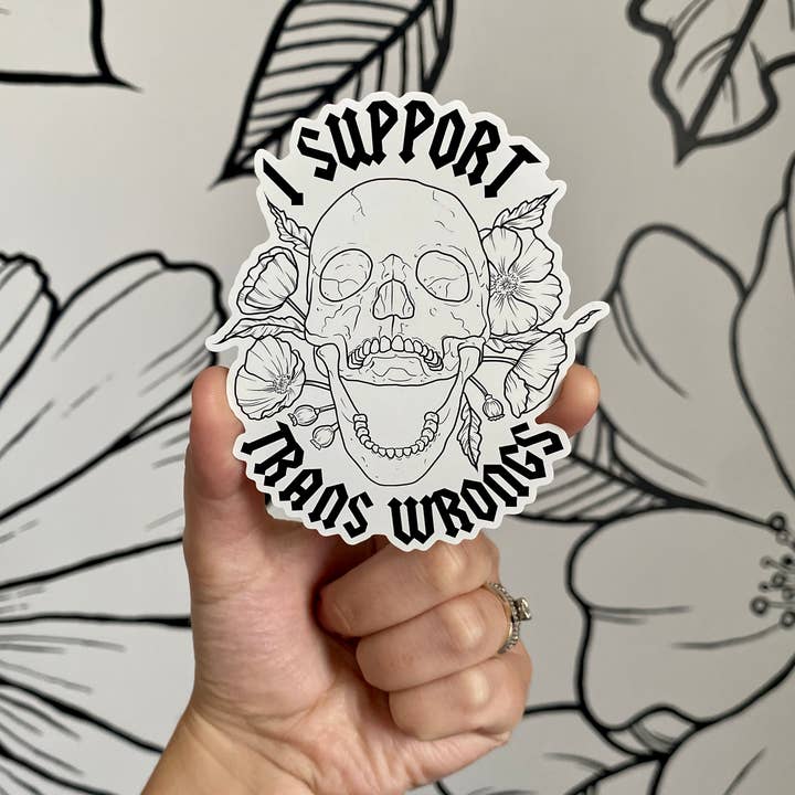Luck and Lavender Studio - Wholesale Sticker - Trans Wrongs Sticker