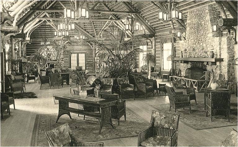 Found Image Press - Wholesale Art Print - Art Print RT-10 Interior of Log Lodge0