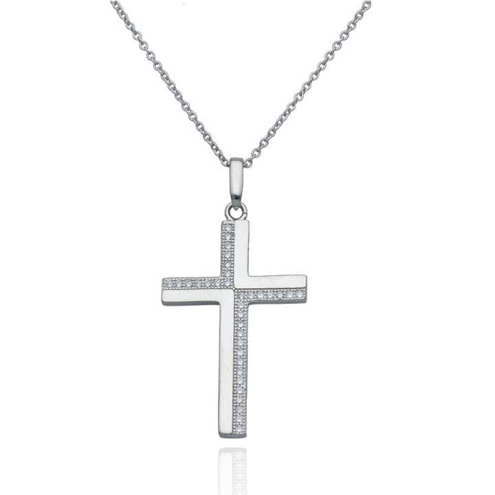 Sterling Silver Choker Cross Pendant for wholesale by Las Joyas de Amanda