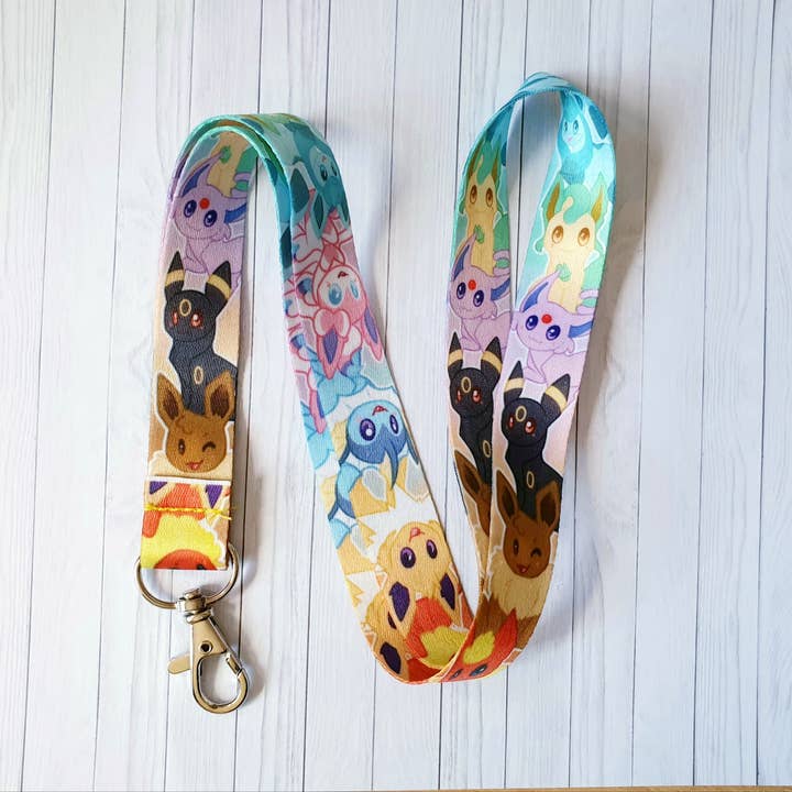 Ellesdoodlebox - Wholesale Lanyard – Women’s - Eeveelution Pokemon Lanyard2