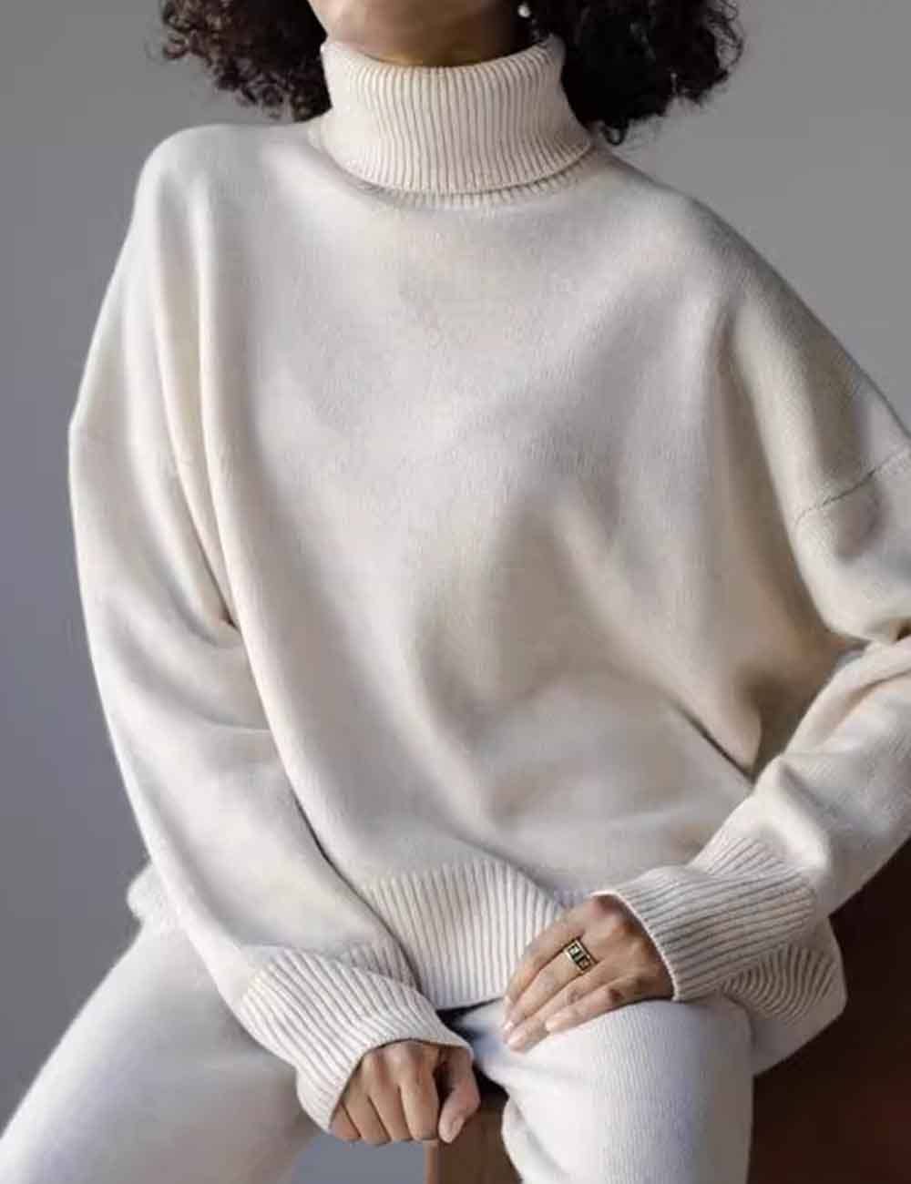 Sweetkama - Wholesale Knit Sweater - Women's - Ladies Solid Color Turthleneck Long Sleeves Knit Sweater15