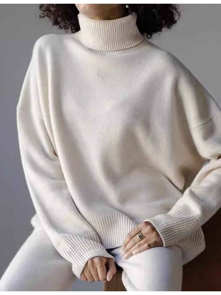 Sweetkama - Wholesale Knit Sweater - Women's - Ladies Solid Color Turthleneck Long Sleeves Knit Sweater15