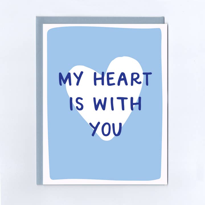 My Heart is With You Greeting Card for wholesale by The Treasurie