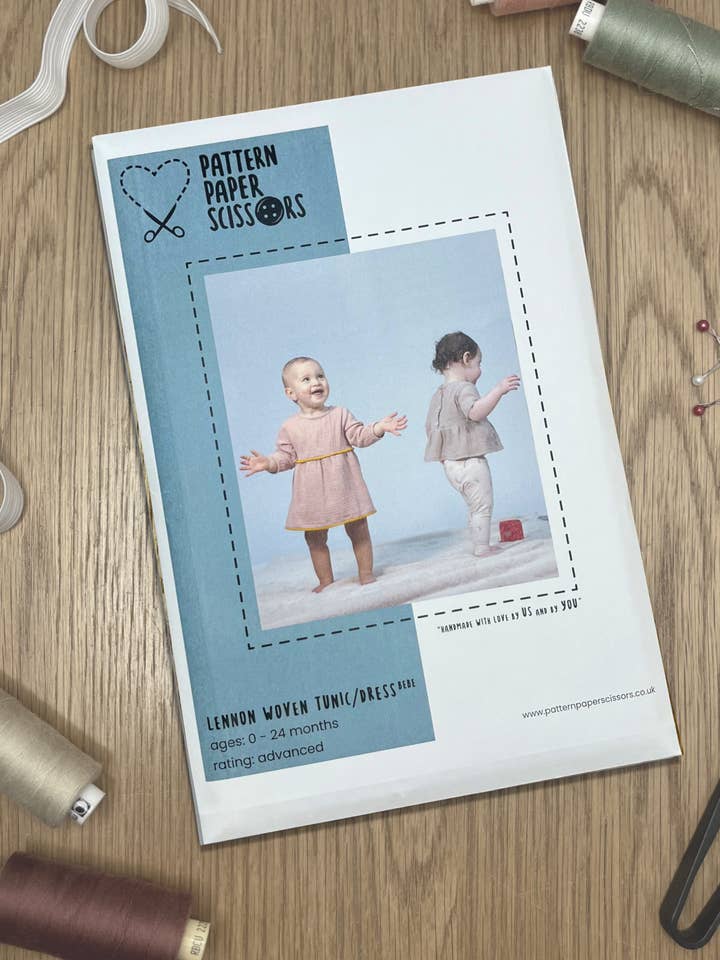 Baby Lennon Woven Tunic Dress Sewing Pattern for wholesale by Pattern Paper Scissors