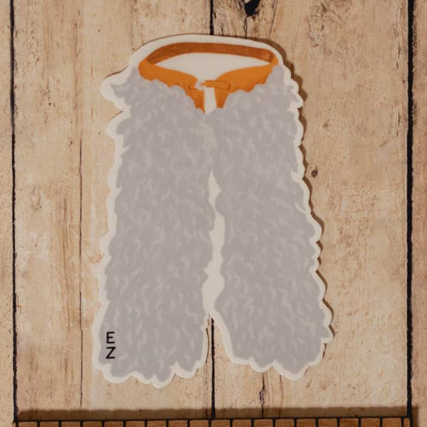 Woolies Chaps Sticker for wholesale by Western Rose Studios