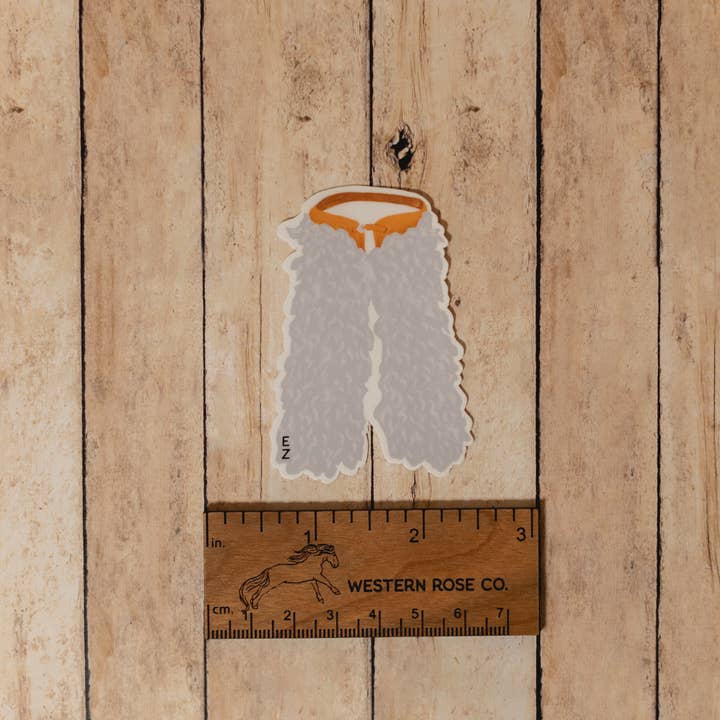 Autocollant Woolies Chaps pour la vente par Western Rose Studios