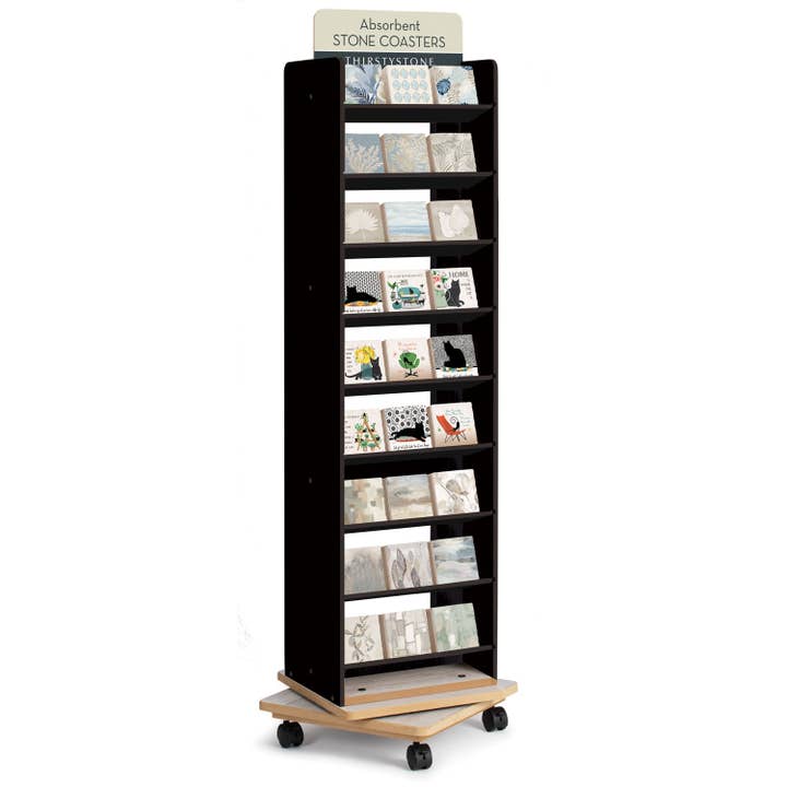 Single Coaster Floor Spinner Display-Ships Empty for wholesale by CounterArt/Highland Home/Thirstystone