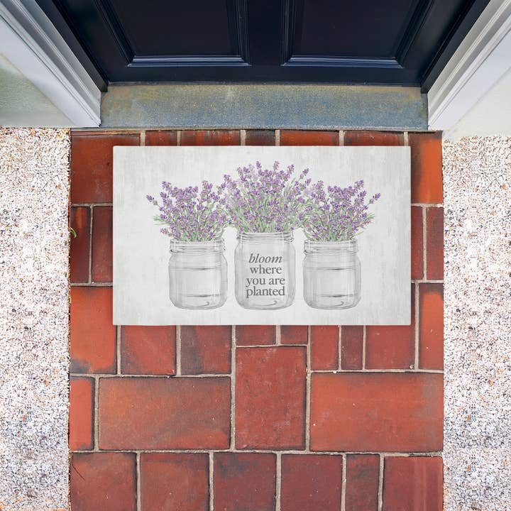 Stupell Industries - Wholesale Door Mat - Bloom Where You Are Planted Door Mat, 18x303