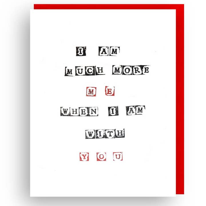 JEG ER MEGET MERE MIG, NÅR JEG ER MED DIT KORT for engroshandel hos Second Story Cards