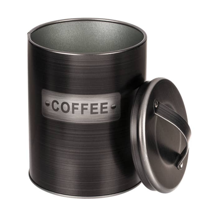 Out of the blue KG - Wholesale Food Storage Container - Black, round metal tin,1