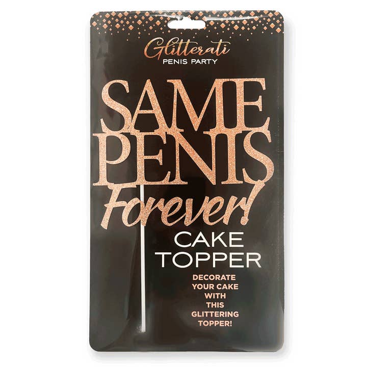 Little Genie Productions – Topper de bolo/cupcake por atacado – Topper Bolo Glitterati Mesma Penis Forever