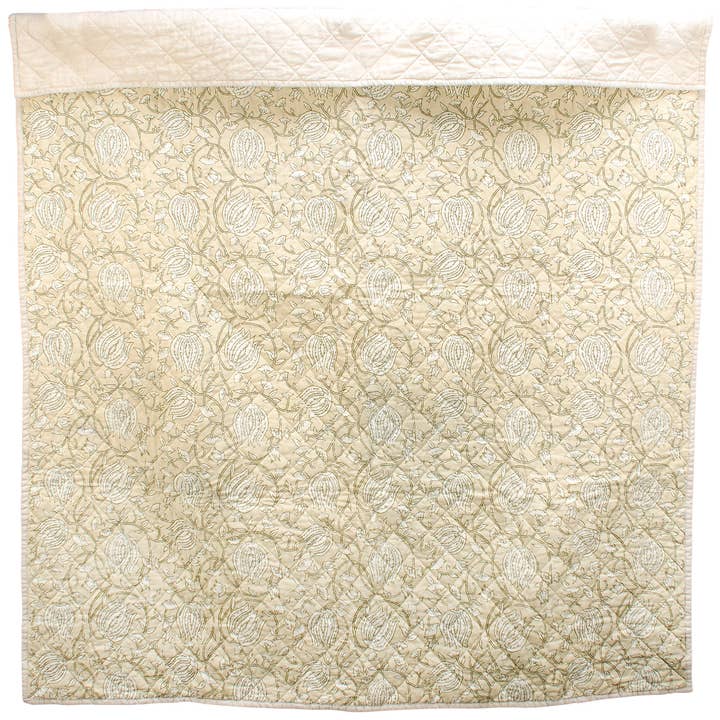 Primitives by Kathy - Wholesale Throw Blanket - Tan Floral Throw1