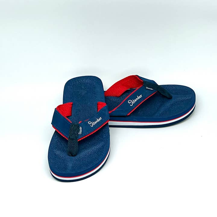 Islander Footwear & Apparel - Wholesale Flip flops – Unisex - 2300 Series Sandals (Flip Flops) - Marine Blue / Red3