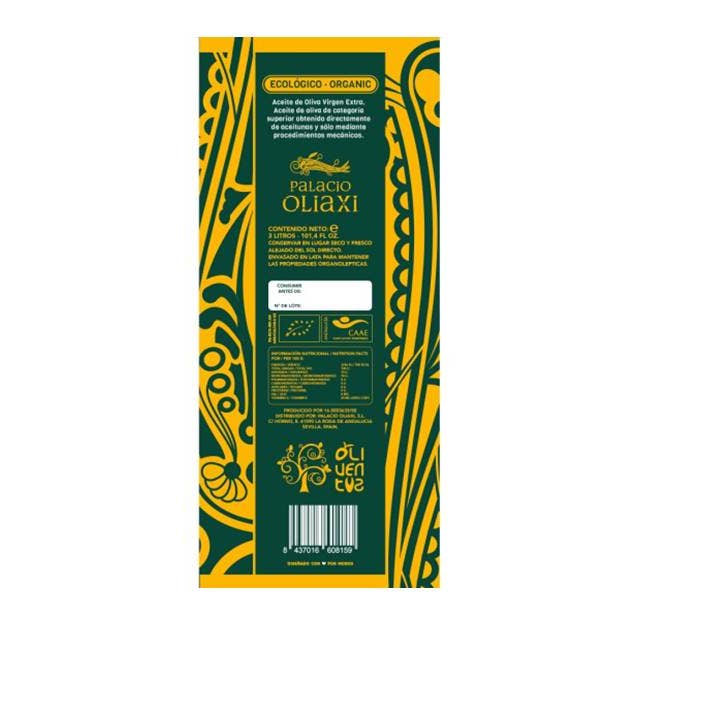 PALACIO OLIAXI - Wholesale Olive Oil - Organic Extra Virgin Olive Oil OLIVENTUS Pack 3xPet 5L1