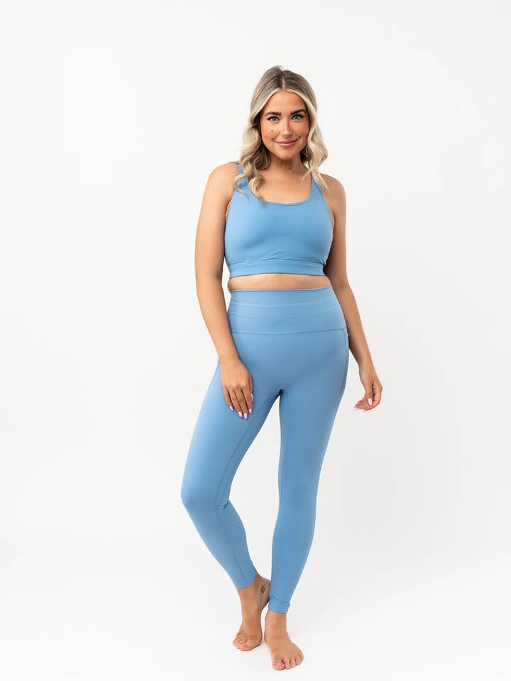 Surface Blue Athletic Leggings for wholesale by Coral Reef Swim
