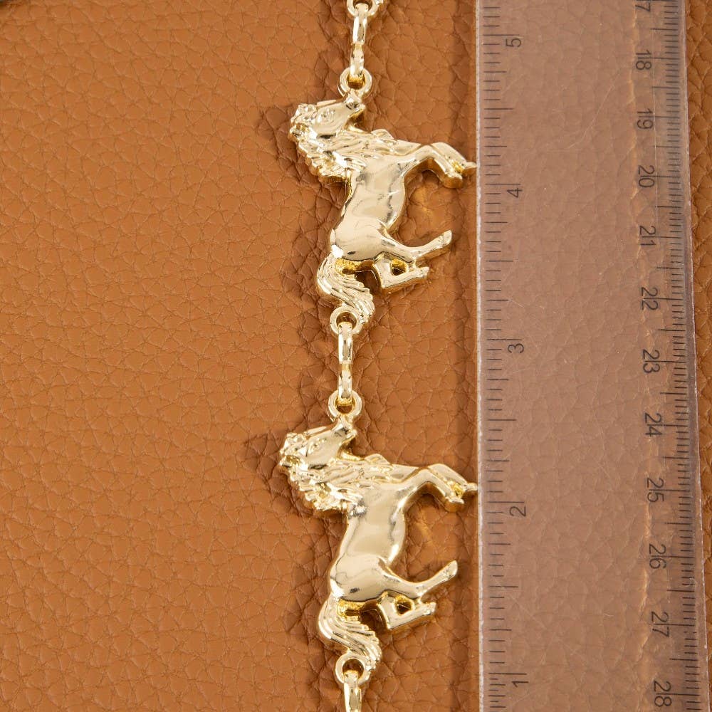 Collections by Fame Accessories - Wholesale Belt - Women's - Multi Horse Chain Belt3