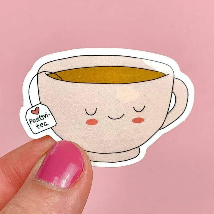 Positivi-Tea Sticker for wholesale by Self Love Shop