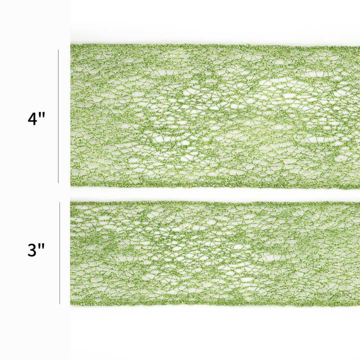 LA Ribbons Wholesale - Venta al por mayor Cintas - Envoltorio de regalos - Cinta de malla de alambre de 3" | Lima | Rollo de 10 yardas1