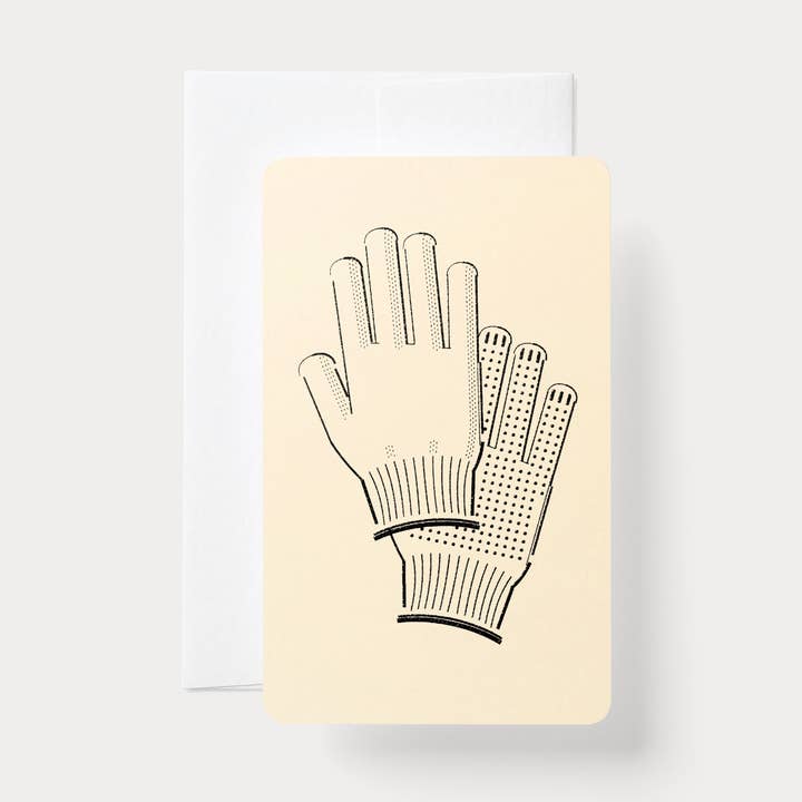 Nandaka – wholesale Everyday greeting card – Handmade Embossed Card | Home Series: Work Gloves0