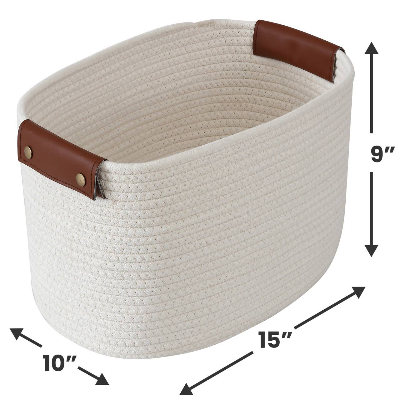 Ornavo Home - Wholesale Basket - 3 Pack Woven Cotton Rope Shelf Storage Basket with Handles9