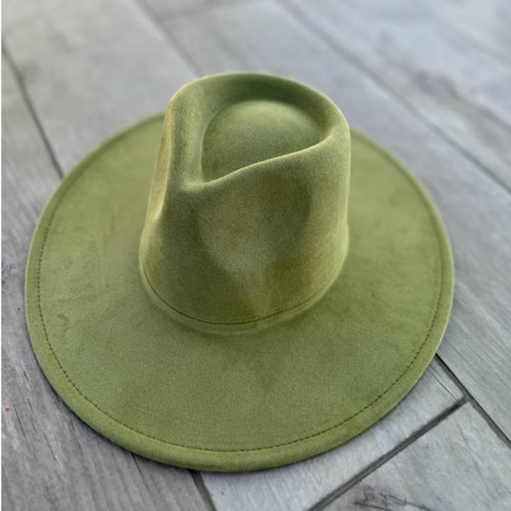 Queens INC - Wholesale Fedora - Women's - Vegan Suede Wide Brim Rancher Hat 21