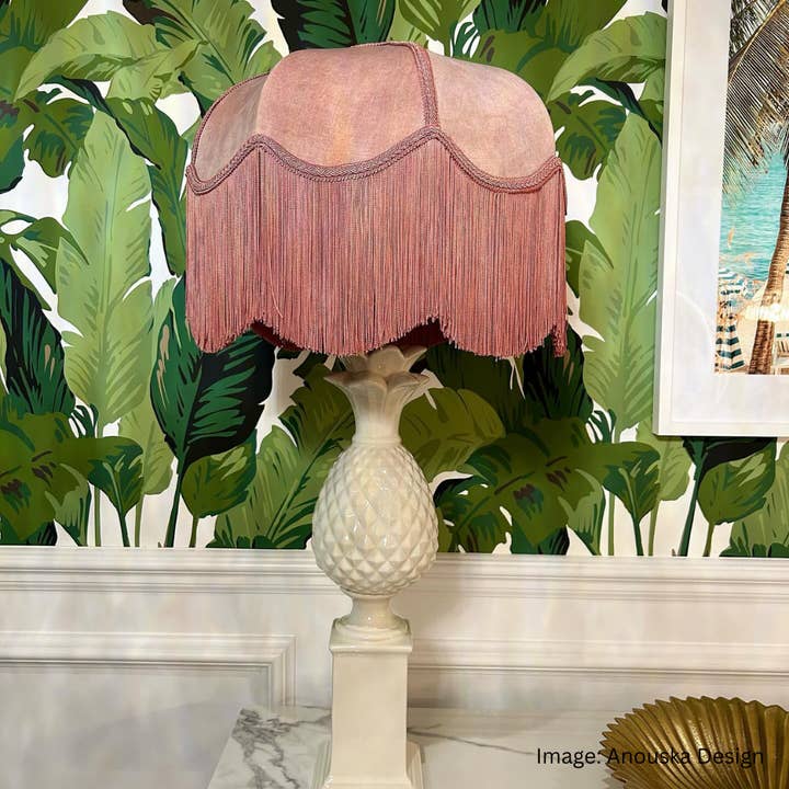 The Lotte Fringed Lampshade for wholesale by Tinker & Tallulah