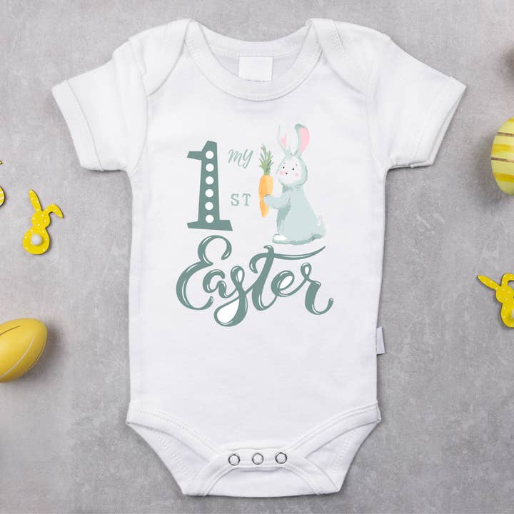 Påske Onesie - Min første påskegrønne kanin for engroshandel hos Timber Tinkers