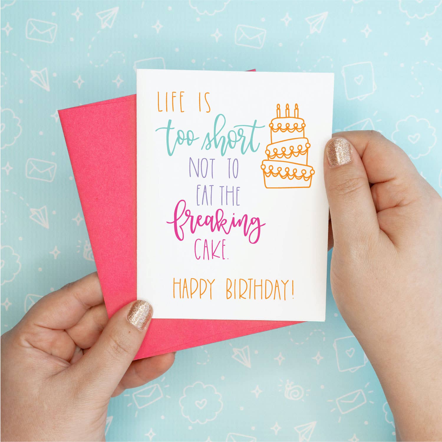 Colette Paperie - Wholesale Birthday Card - Life is Too Short Birthday Funny Recycled Greeting Card