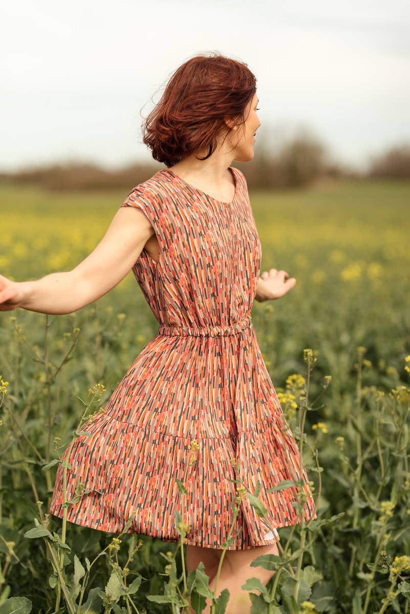 Eglantine et Zoé - Venta al por mayor Tela - Tela de popelina viscosa Roc Coral11