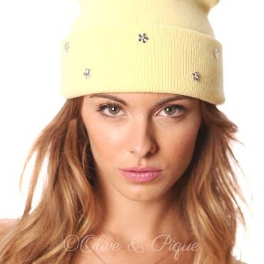 Olive & Pique - Wholesale Beanie - Women's - Ice Cream Dainty Flower Charmed Cuffed Beanie5