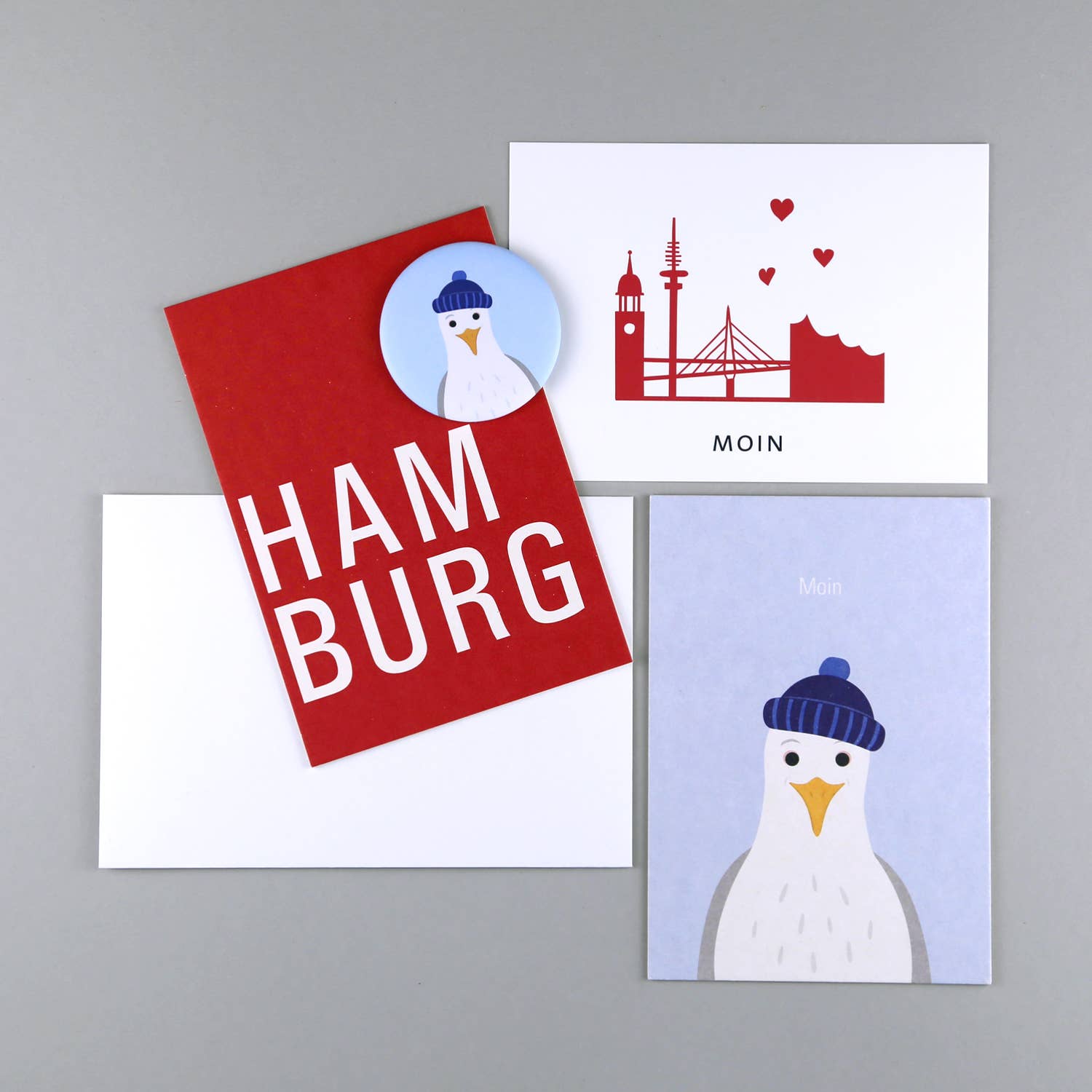 Kunst an Papier - Venta al por mayor Tarjeta postal - Postal Helmi con el Skyline de Hamburgo4