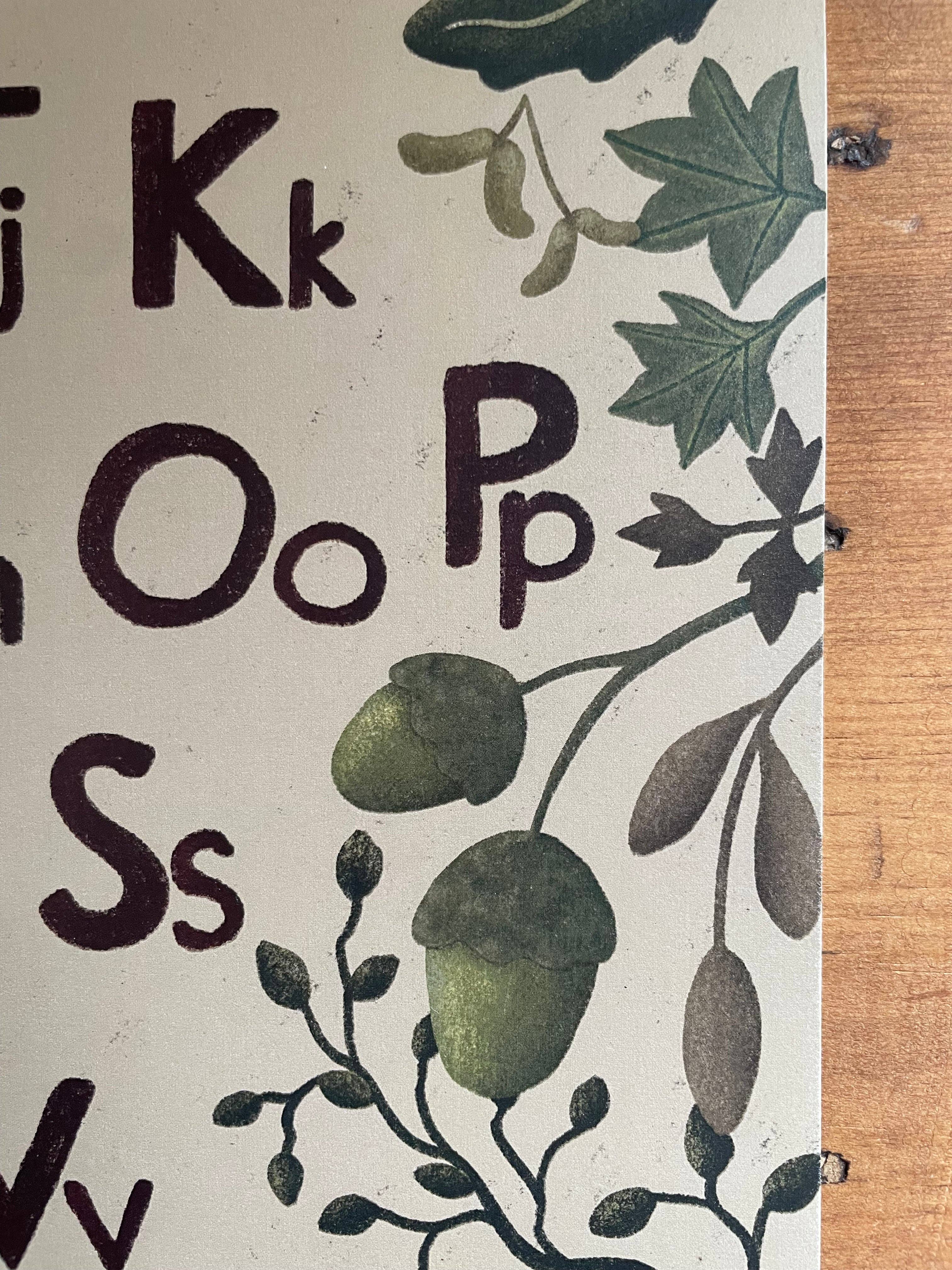 Rebecca Searl-Stevens – Impressão artística – Criança e bebé por atacado – Impressão do Alfabeto - Floresta Florestal6