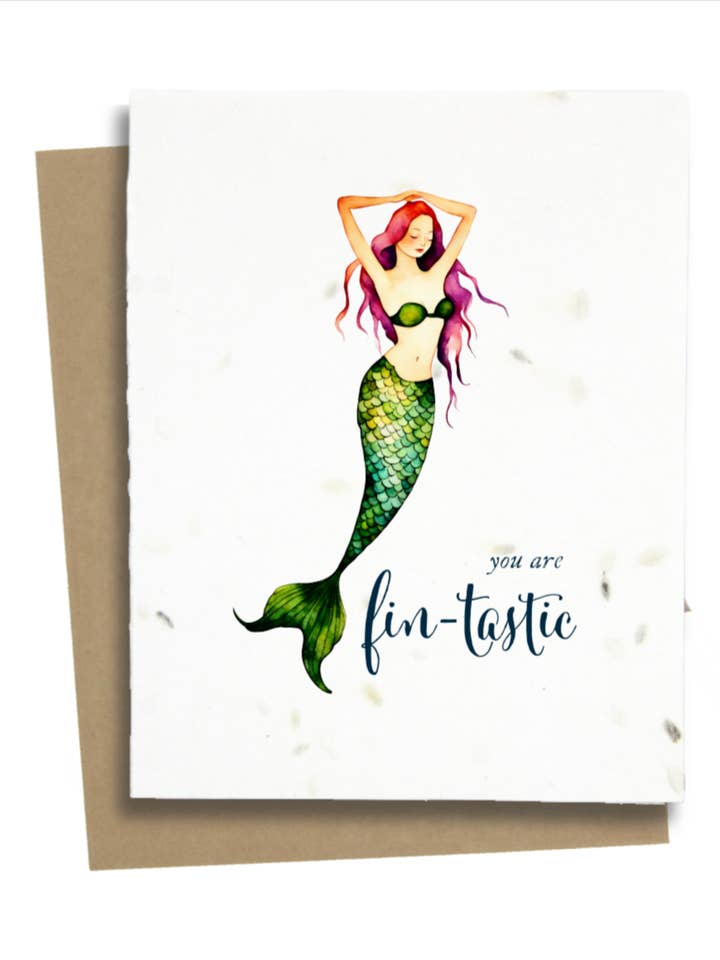 Carte sirène pour la vente par Greet n' Grow Plantable Cards