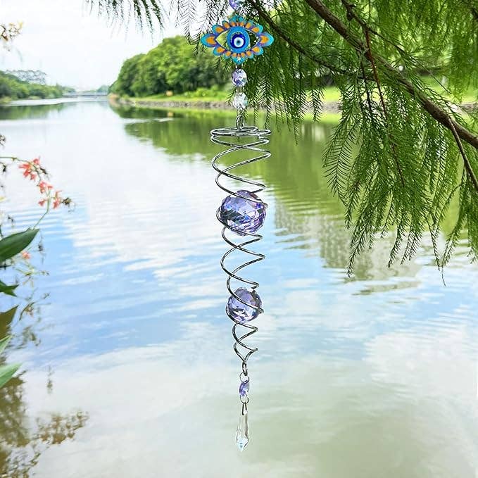 Gypsy Soul - Wholesale Wind Spinner - Stainless Steel Crystal Wind Spinners with Adorn Charms1
