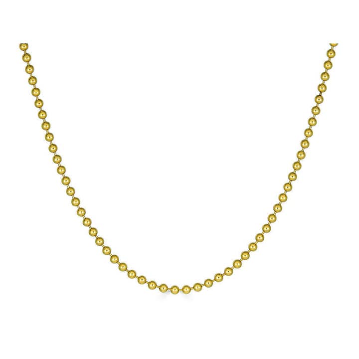 Collana a catena a sfere con perline in oro 14 carati per la vendita all'ingrosso da parte di Izakov Fine Jewelry