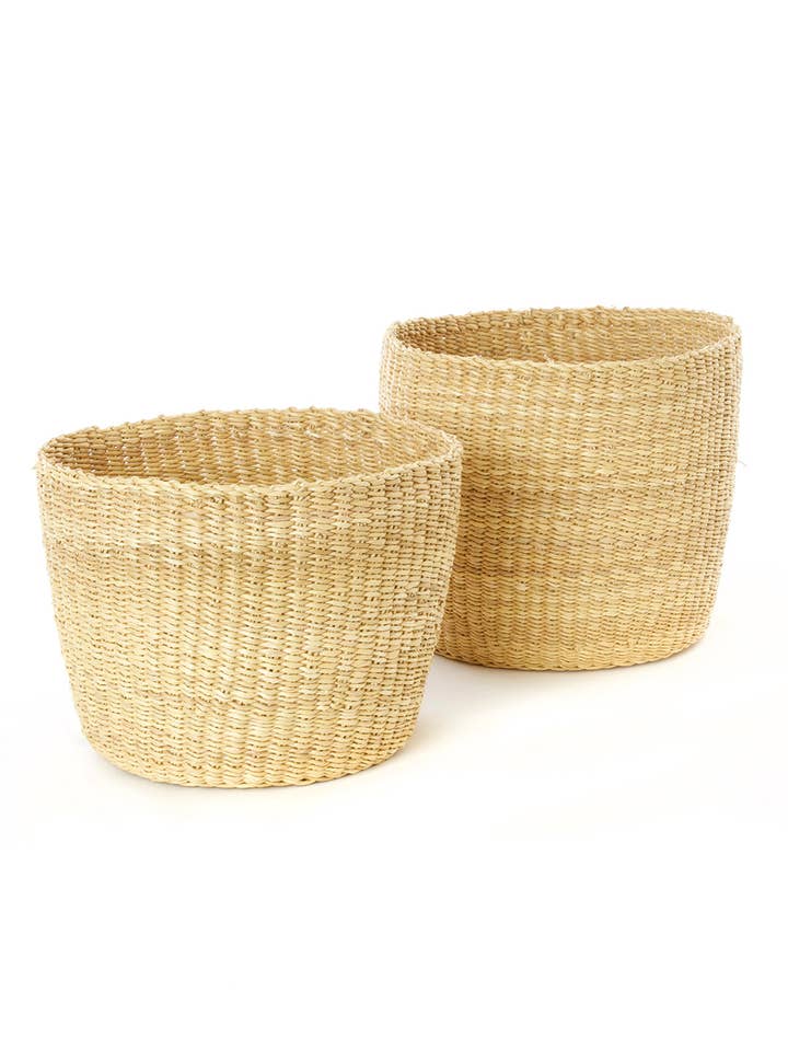 All Natural Veta Vera Grass Nesting Baskets for wholesale by Swahili | AFRICAN MODERN