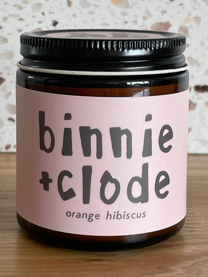 Candela all'Ibisco Arancione - 4 Once per la vendita all'ingrosso da parte di Binnie & Clode Co.